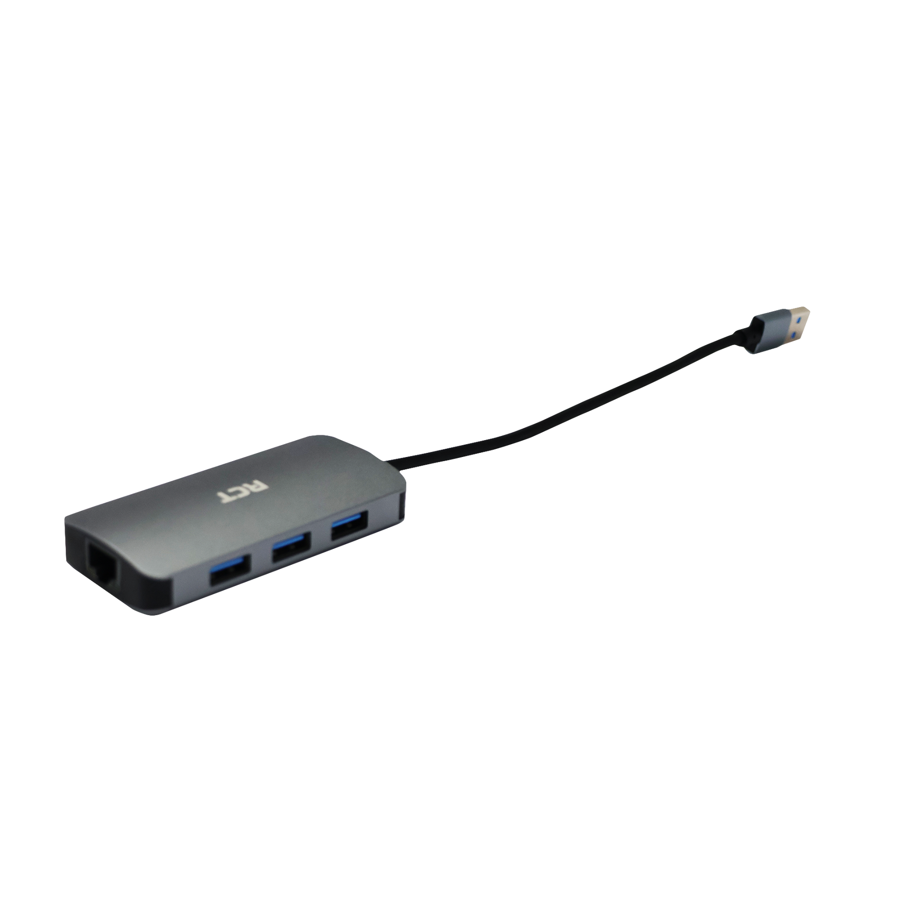 RCT 4-in-1 USB type A hub with 3 USB 3.0 Type A ports and 1 RJ45 Gigabit ethernet port - image 2