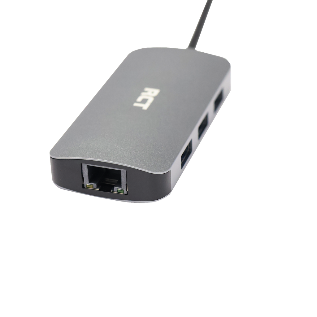 RCT USB-A to Gigabit Ethernet Adapter with 3-Port USB 3.0 Hub
