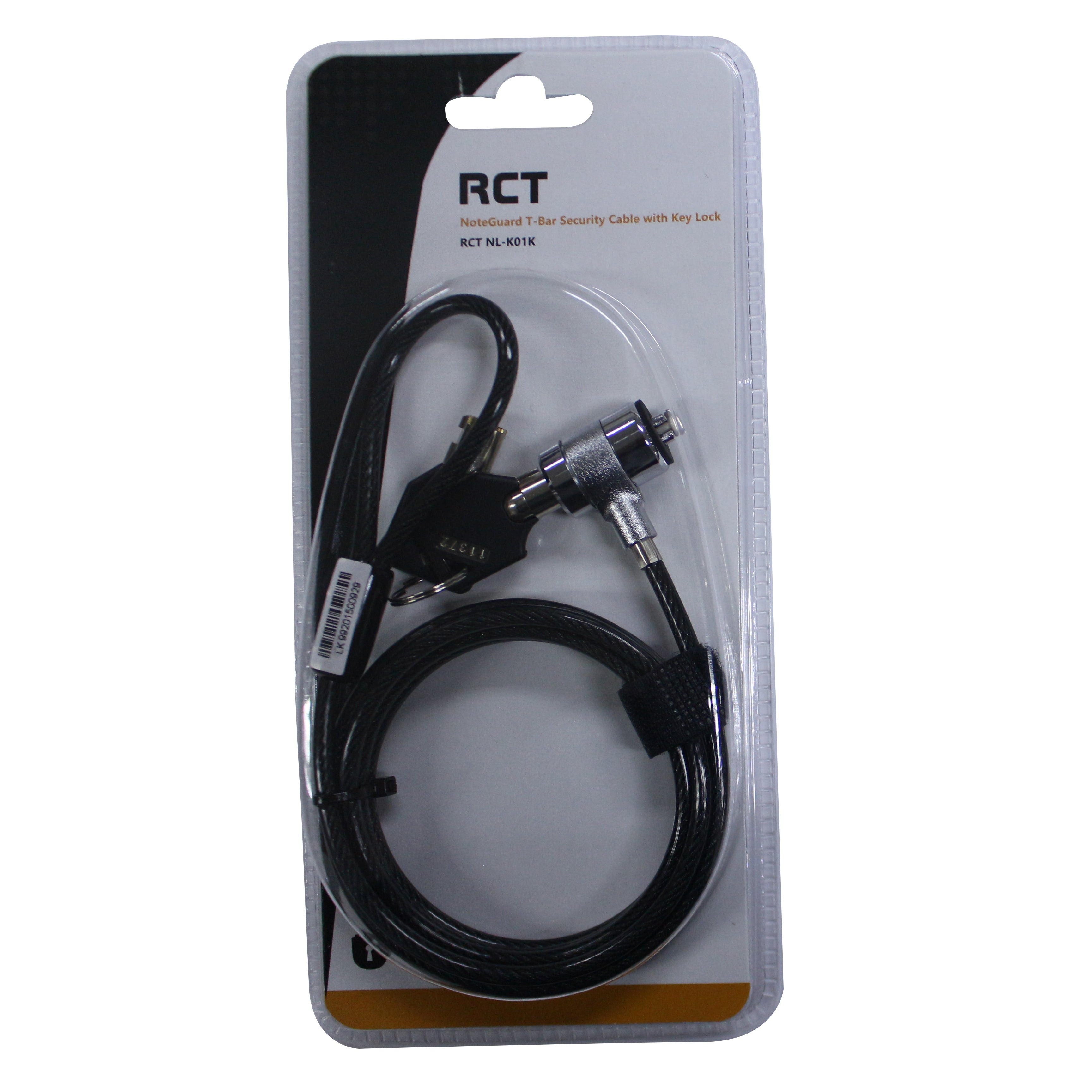 RCT NL-K01K NoteGuard T-Bar Security Cable with Key Lock