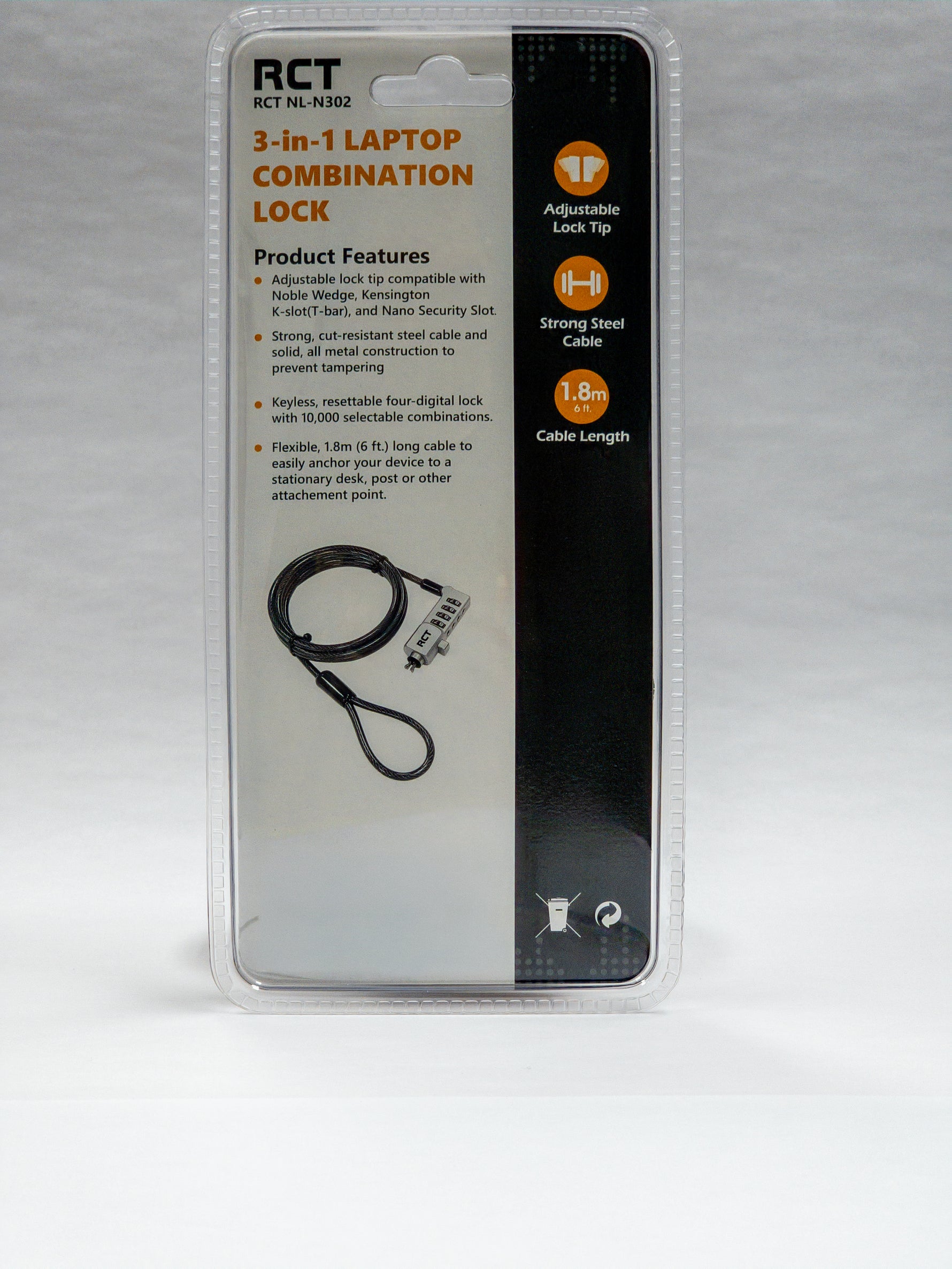 RCT NL-N302 3-in-1 Combination Notebook Security Lock - image 10
