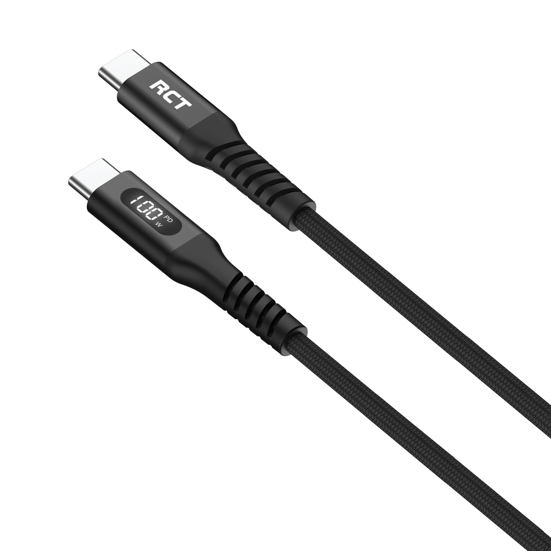 RCT USBC 2M USB-C to USB-C 2m Sync & Fast Charging Cable with LED Display - image 5