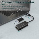 RCT ADP-GN101CU USB-C to Gigabit Ethernet Adapter with USB-A Converter - image 3