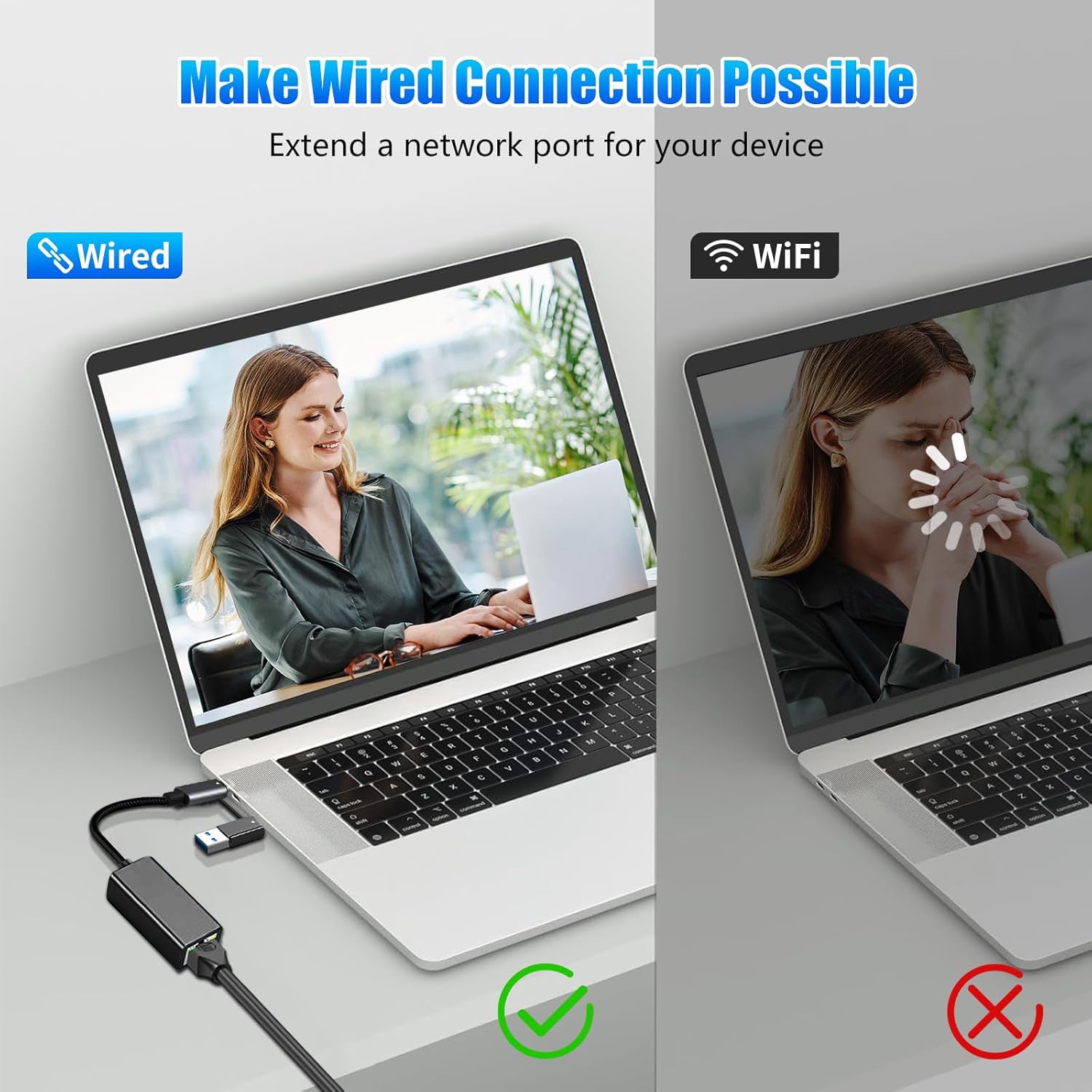 RCT ADP-GN101CU USB-C to Gigabit Ethernet Adapter with USB-A Converter - image 6