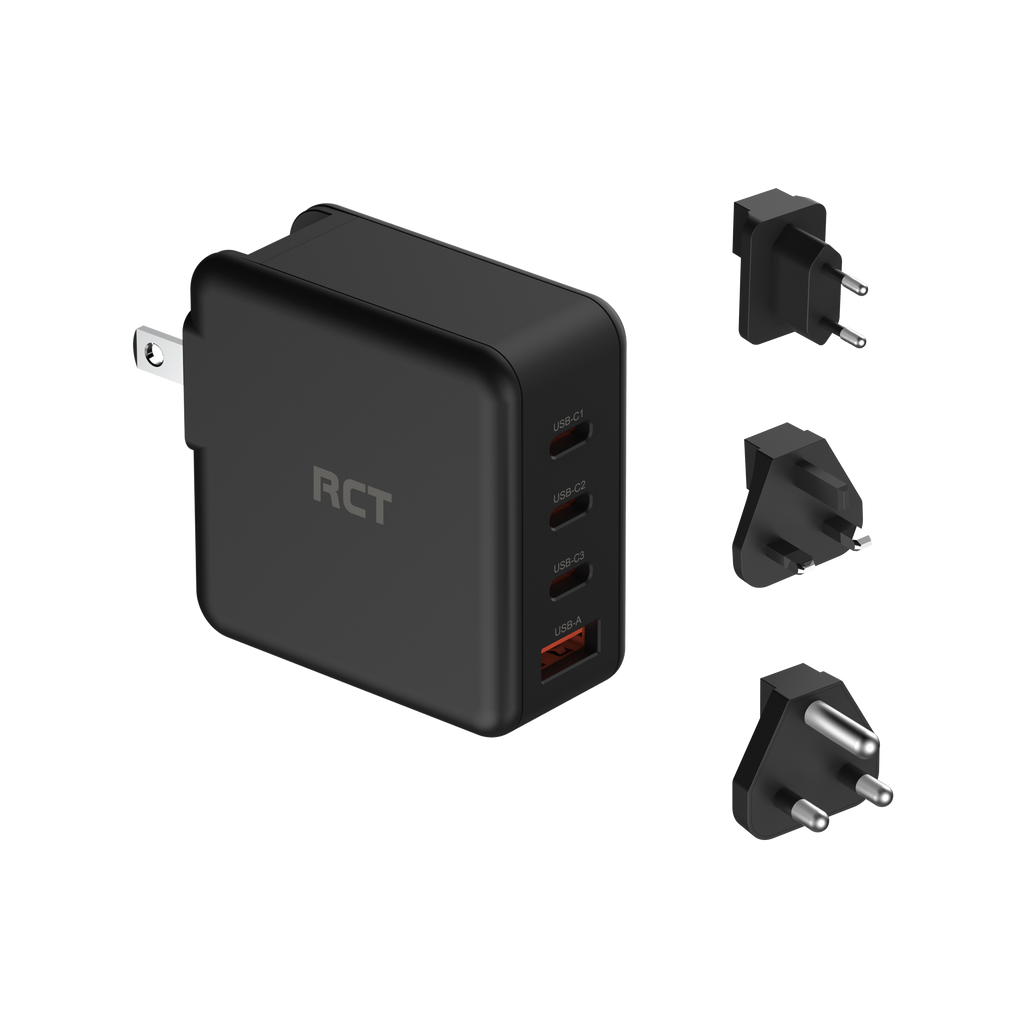 RCT 100W GaN USB-C PD Fast Charging Travel Adapter