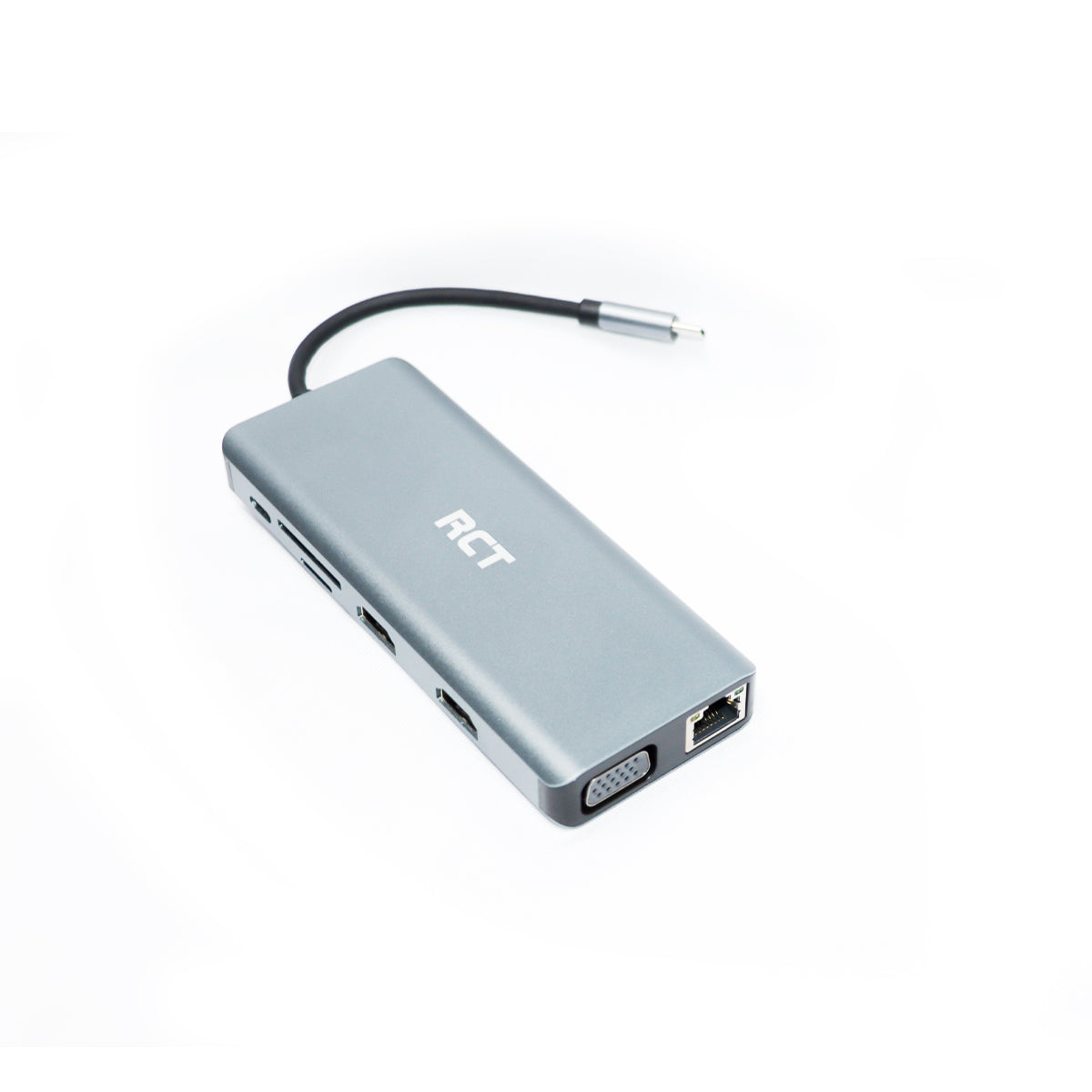 RCT SD-11 Compact USB Type-C 12-in-1 Hub with Dual HDMI, VGA, LAN & PD - image 5