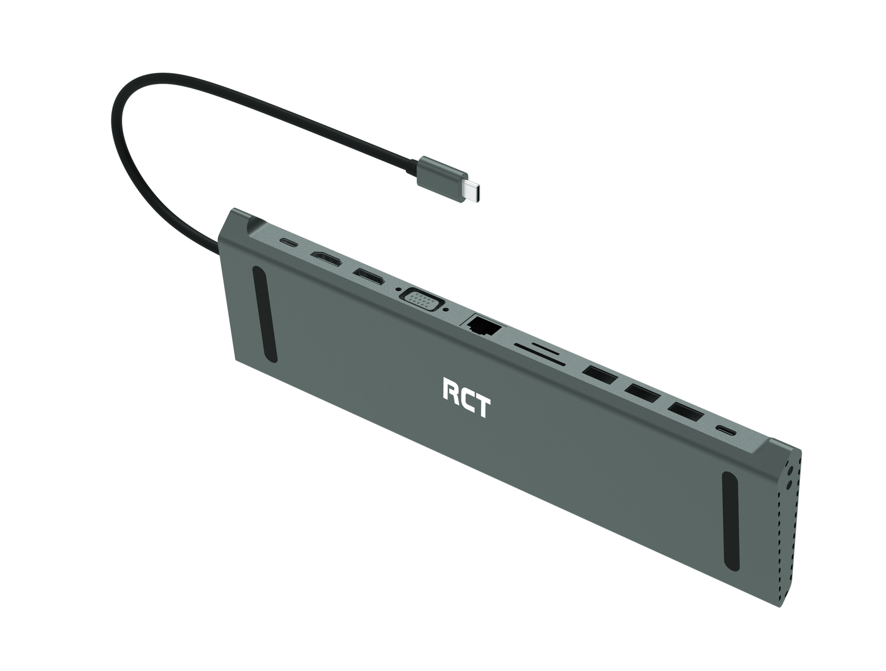 RCT USB-C 13-in-1 Docking Station with HDMI, DP, VGA, LAN & PD
