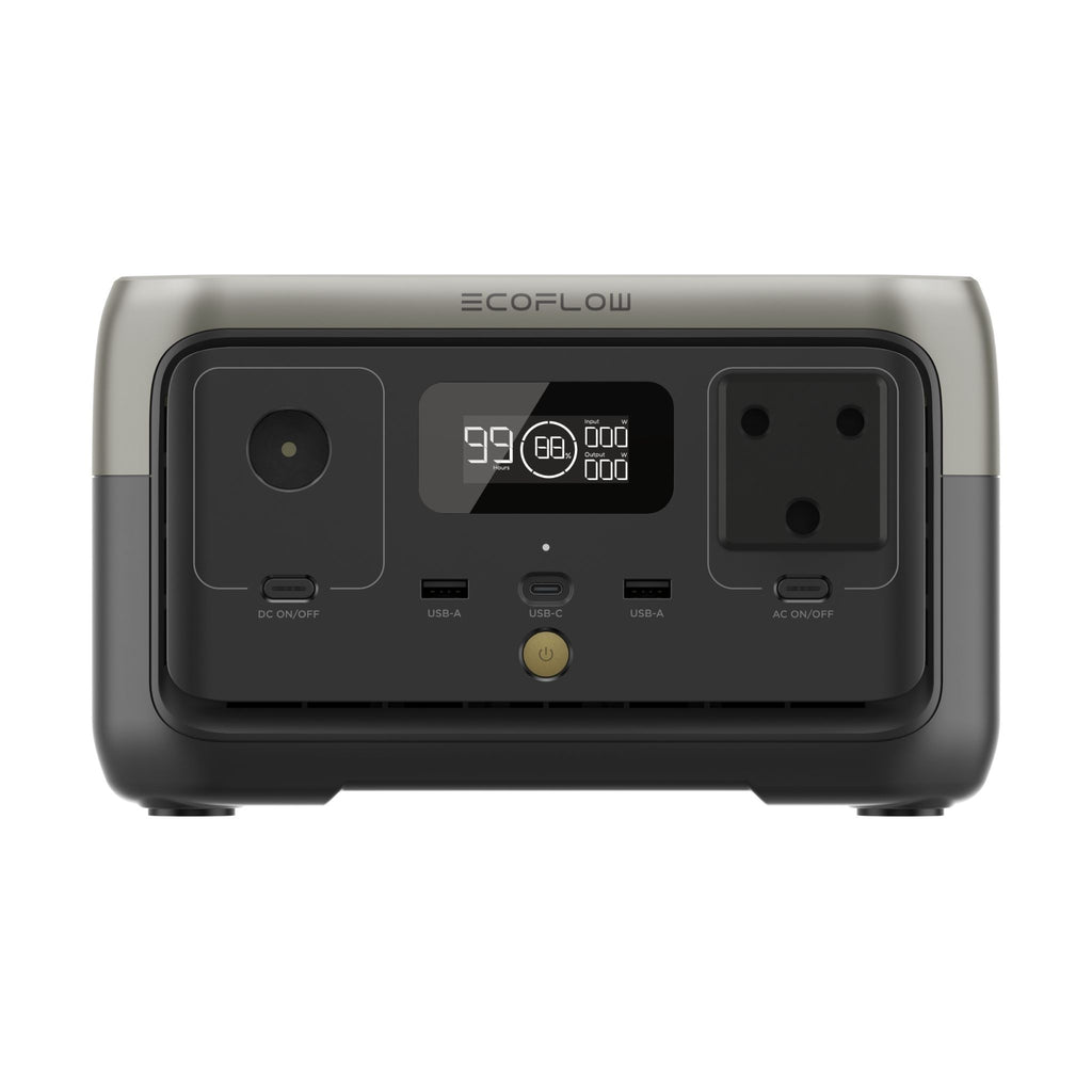 ECOFLOW RIVER 2 Portable Power Station - 256Wh LFP battery -  300W Output 110W Solar chrger - SA Socket