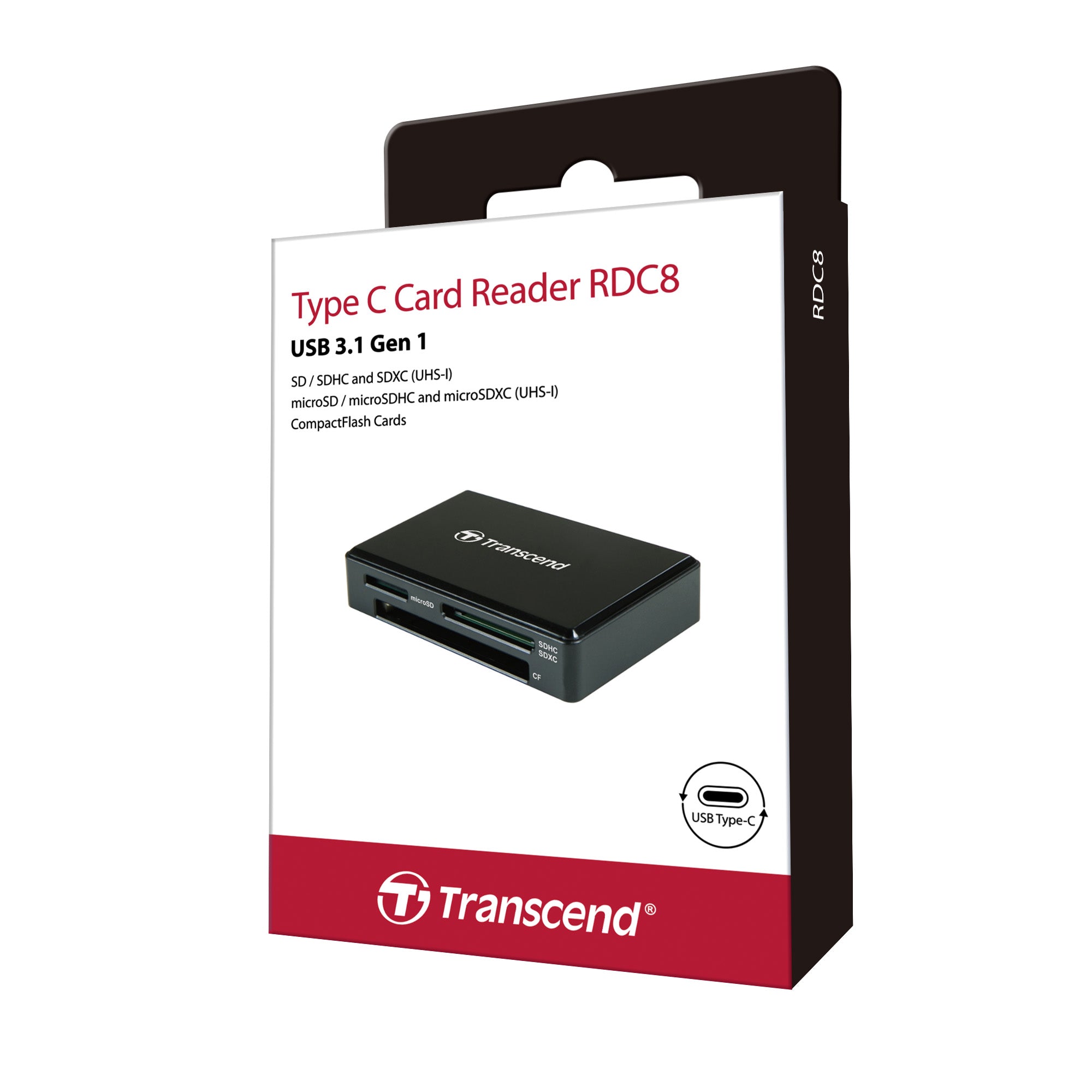 Transcend RDC8 USB-C Multi-Card Reader for SD microSD and CompactFlash