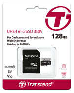 Transcend 350V 128GB High Endurance microSDXC U3 V30 Memory Card