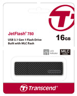 Transcend JetFlash 780 16GB USB 3.1 Gen 1 Flash Drive Black