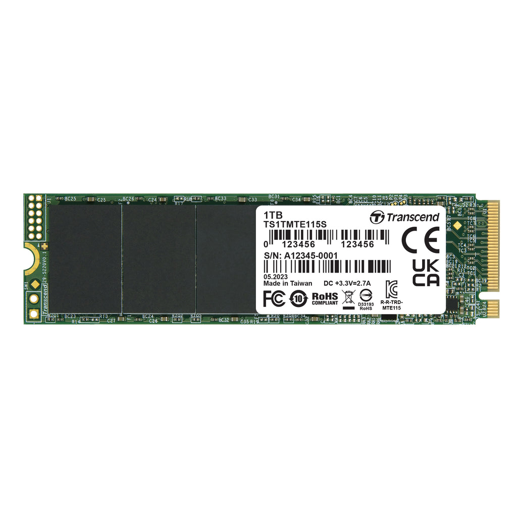Transcend MTE115S 1TB M.2 2280 PCIe Gen3x4 NVMe SSD