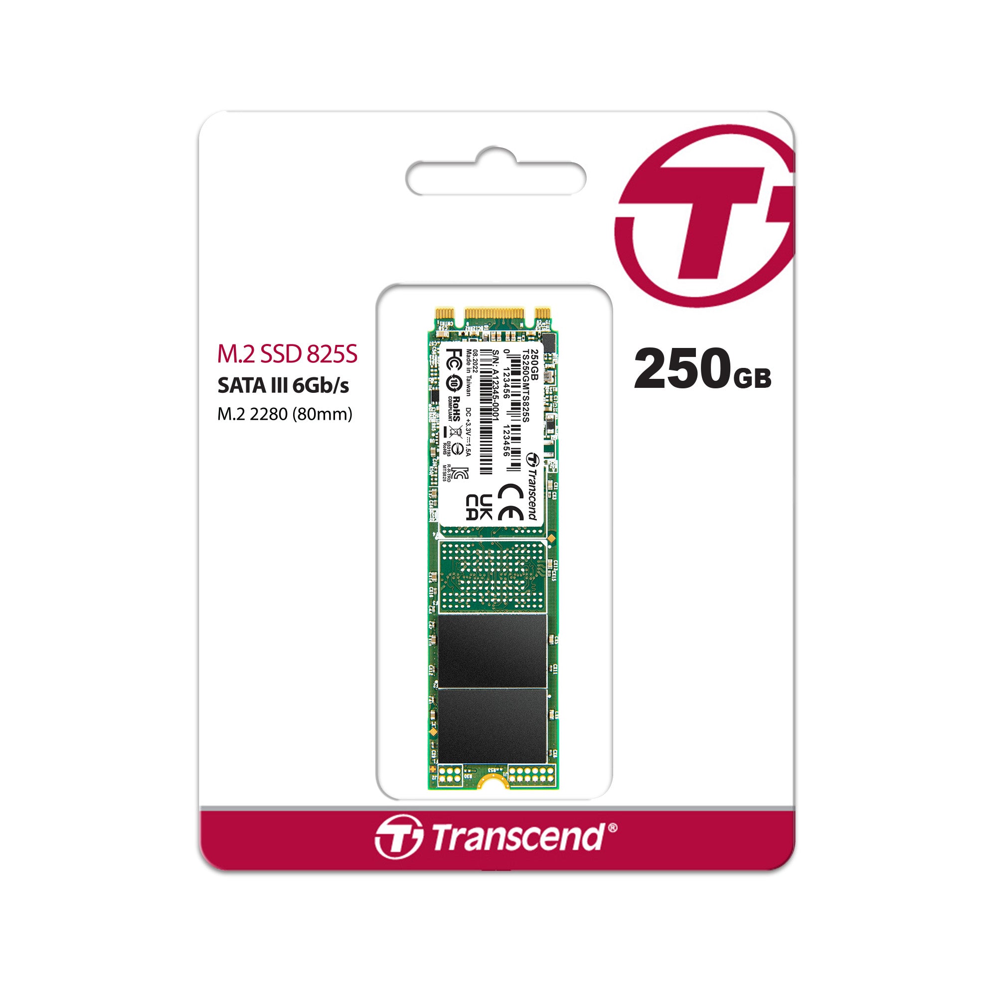 Transcend MTS825S 250GB M.2 2280 SATA III SSD
