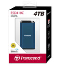 Transcend ESD410C 4TB Rugged Portable SSD USB-C 20Gbps Dark Blue
