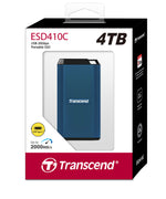 Transcend ESD410C 4TB Rugged Portable SSD USB-C 20Gbps Dark Blue