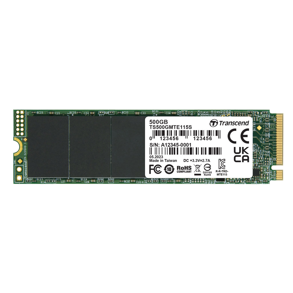 Transcend MTE115S 500GB M.2 2280 PCIe Gen3x4 NVMe SSD