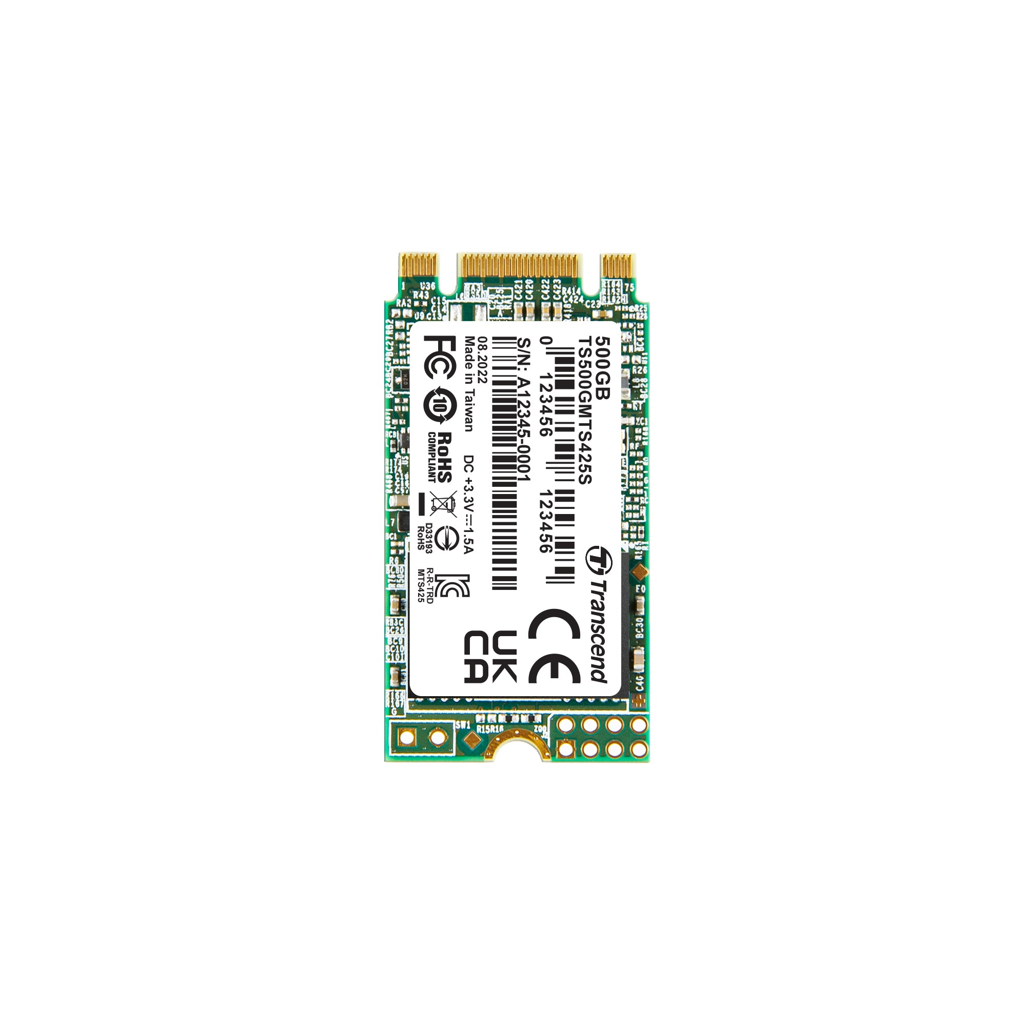 Transcend MTS425S 500GB M.2 2242 SATA III SSD - image 2