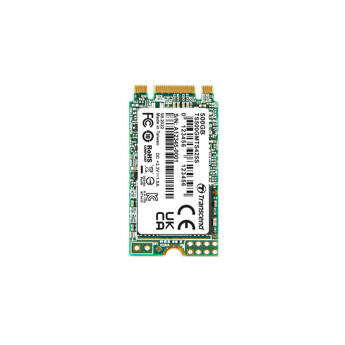 Transcend MTS425S 500GB M.2 2242 SATA III SSD - image 2