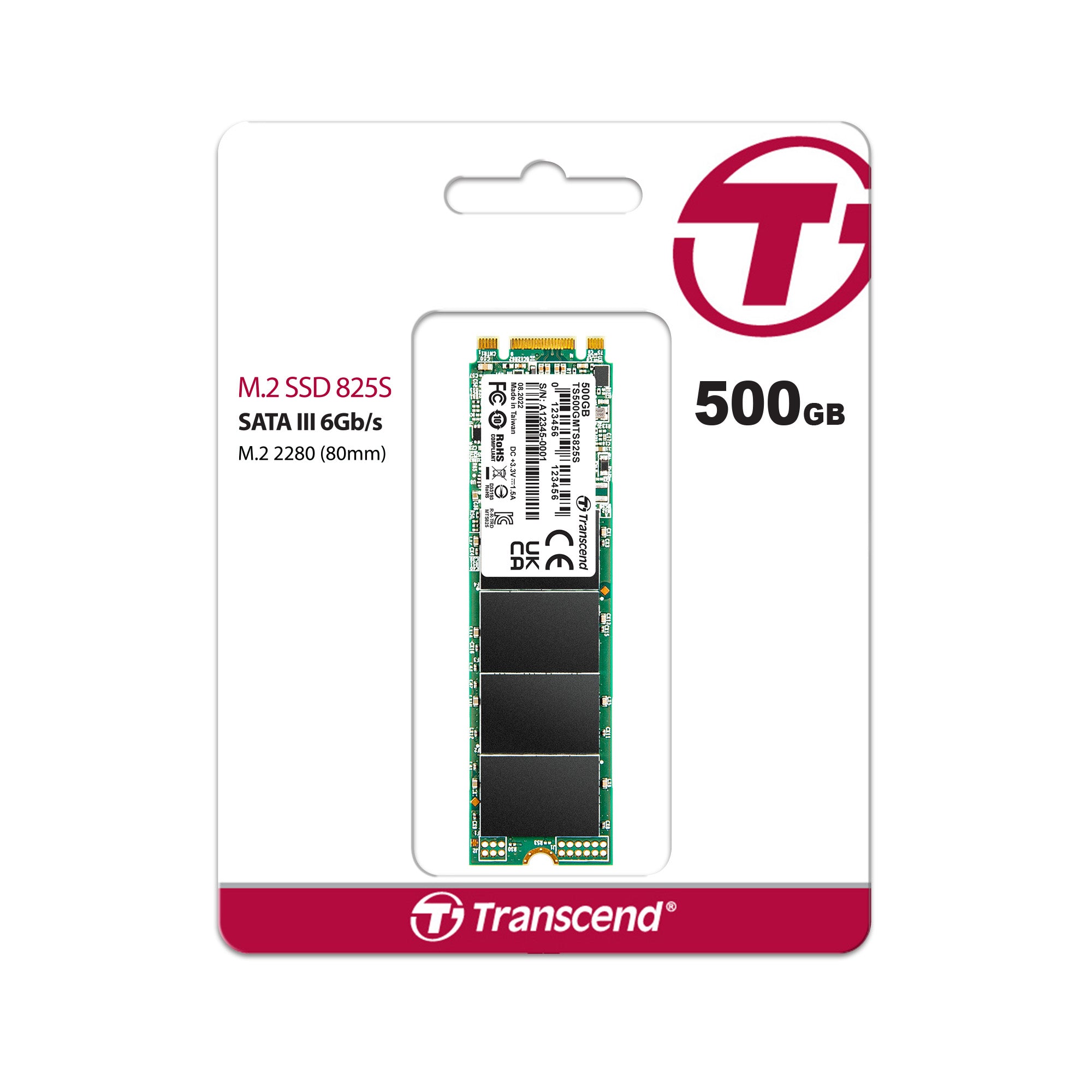 Transcend MTS825S 500GB M.2 2280 SATA III SSD