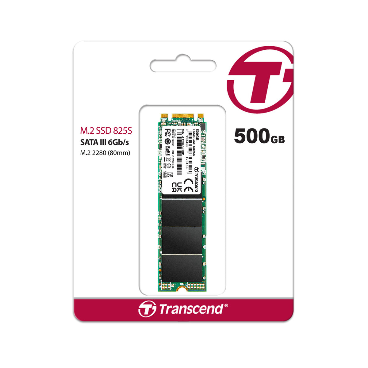Transcend MTS825S 500GB M.2 2280 SATA III SSD