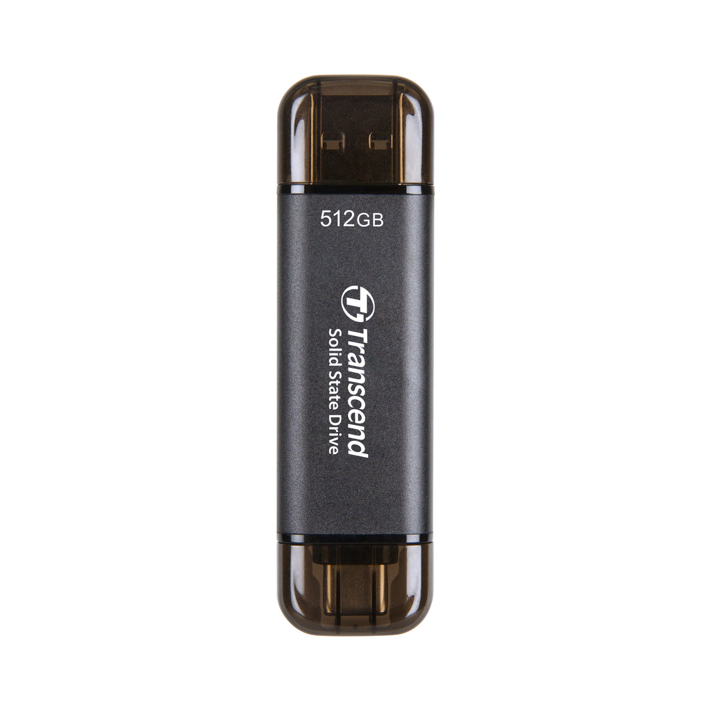 Transcend ESD310C 512GB Portable SSD USB-C and USB-A Black