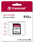 Transcend 300S 512GB SDXC UHS-I U3 V30 Memory Card