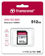 Transcend 300S 512GB SDXC UHS-I U3 V30 Memory Card