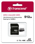 Transcend 340S 512GB microSDXC UHS-I U3 V30 A2 Memory Card