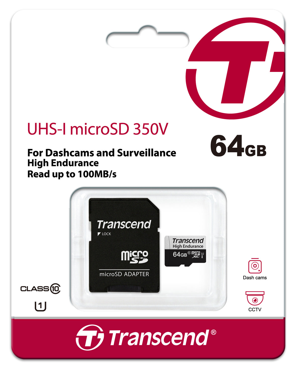 Transcend 350V 64GB High Endurance microSDXC Memory Card