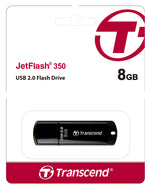 Transcend JetFlash 350 8GB USB 2.0 Flash Drive Black