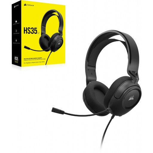 CORSAIR HS35 v2 Multiplatform Gaming Headset Carbon - CA-9011377-AP