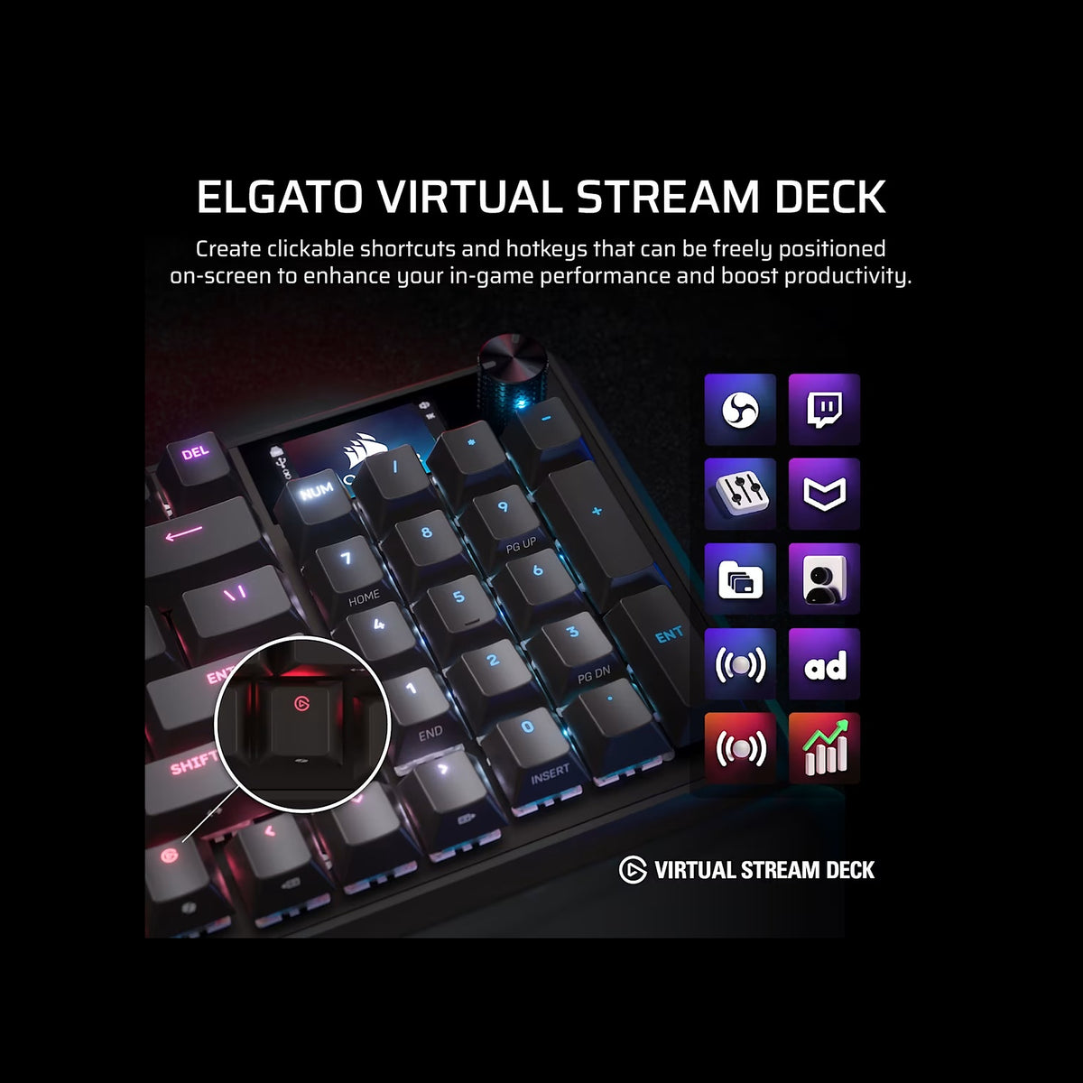 CORSAIR VANGUARD 96 MLX Fusion Gaming Keyboard - CH-91E901F-NA