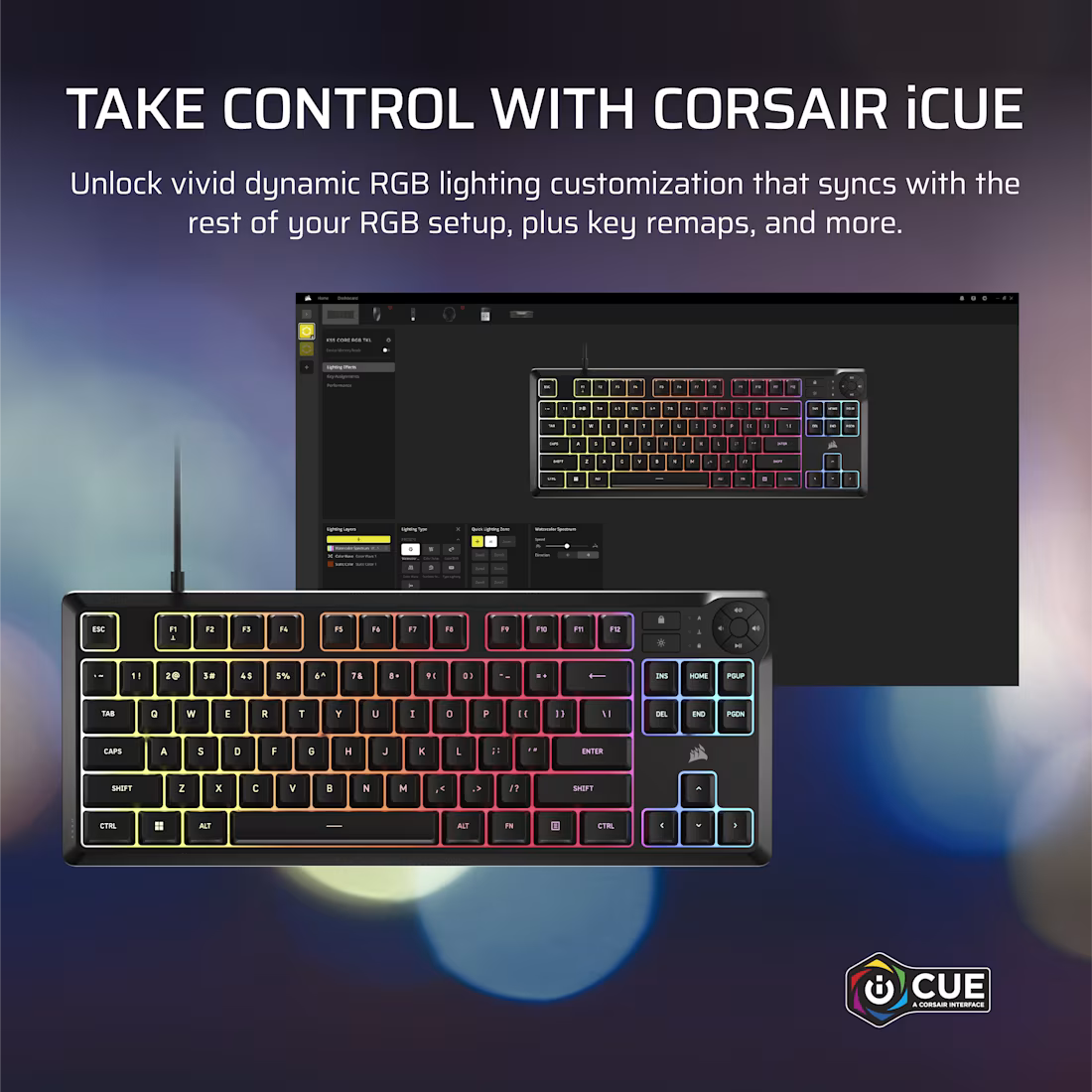 CORSAIR K55 CORE TKL RGB Gaming Keyboard - CH-9216065-NA