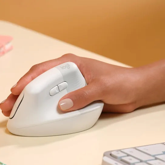 LOGITECH Lift Vertical Ergonomic Mouse Off-White - 910-006475