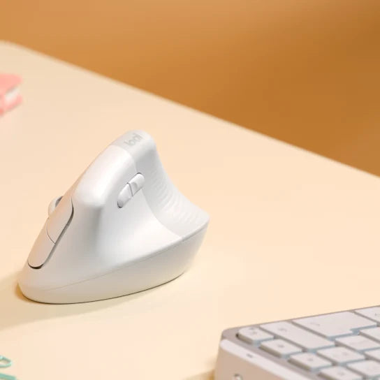 LOGITECH Lift Vertical Ergonomic Mouse Off-White - 910-006475