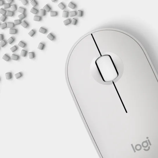 LOGITECH Pebble Mouse 2 M350s Bluetooth Mouse Tonal White - 910-007013