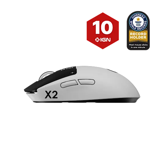 LOGITECH PRO X2 SUPERSTRIKE Wireless Gaming Mouse Lunar Eclipse - 910-007777