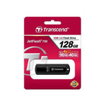 Transcend JetFlash 700 128GB USB 3.1 Gen 1 Flash Drive Black
