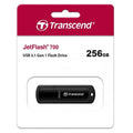 Transcend JetFlash 700 256GB USB 3.1 Gen 1 Flash Drive Black