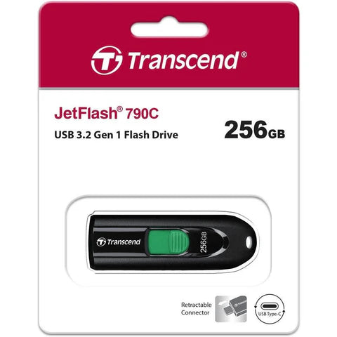 Transcend JetFlash 790C 256GB USB-C Flash Drive Black