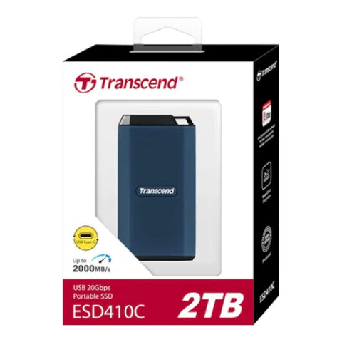 Transcend ESD410C 2TB Rugged Portable SSD USB-C 20Gbps Dark Blue