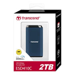 Transcend ESD410C 2TB Rugged Portable SSD USB-C 20Gbps Dark Blue