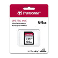 Transcend 340S 64GB SDXC UHS-I U3 V30 Memory Card
