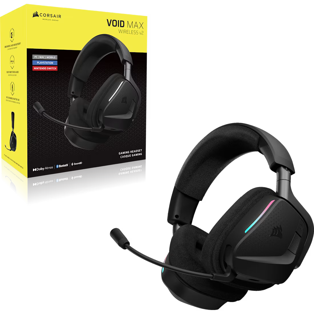 CORSAIR VOID v2 MAX Wireless Gaming Headset Carbon - CA-9011388-WW